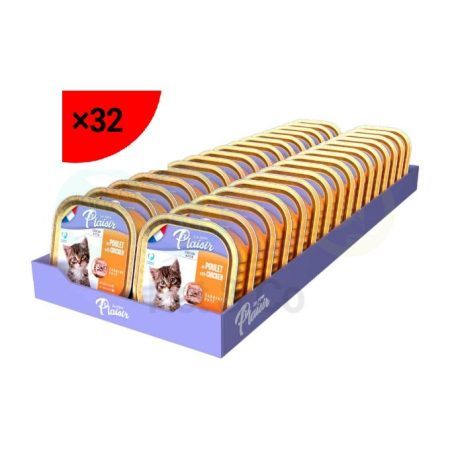 Plaisir Repas Kitten Paquet de 32 x 100g