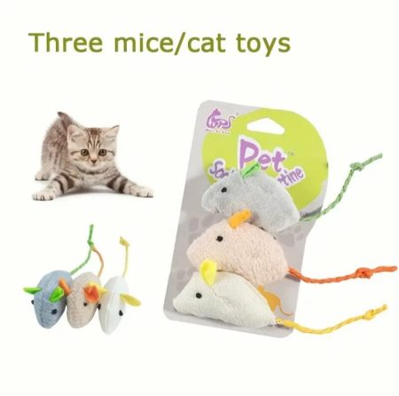 3 pièces Jouets de souris pour chat