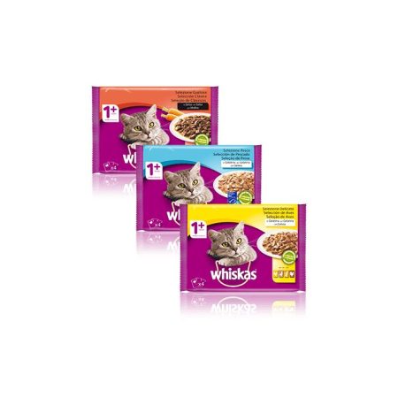 Whiskas  délice de volaille en gelée sachet fraîcheur 4x100g