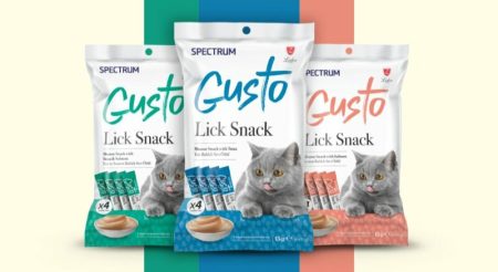 4 × Gusto Mick Snack Chicken, sallamon, Bœuf