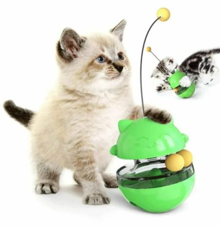 Jouet Tumbler Interactif pour Chat avec Distributeur de Friandises