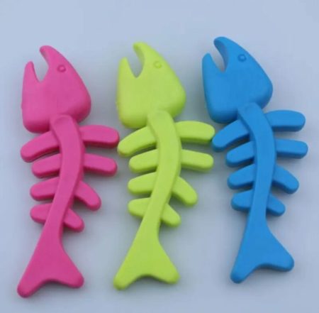 Jouets pour chiens en os de poisson TPR souple