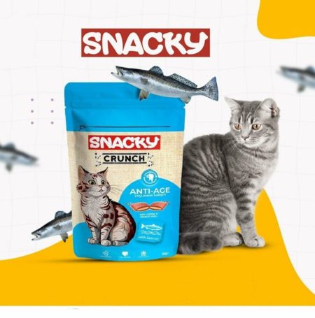 Snacky Cat Crunch Anti-Âge Saumon 60g