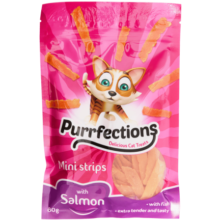 Mini-friandises pour chat Purrfections ( tuna , salmon , Duck )