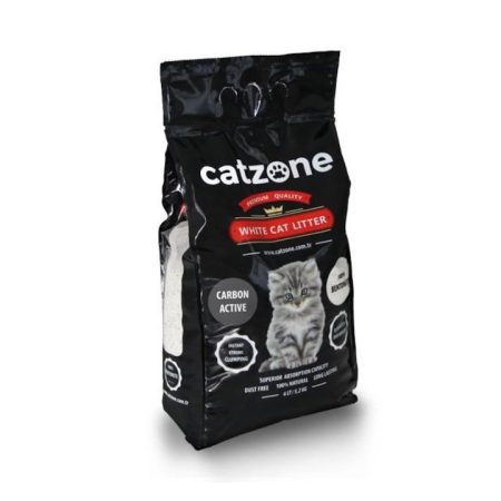 CATZONE CLUMPING PREMIUM QUALITY WHITE CAT LITTIER 10 KG / 12 L