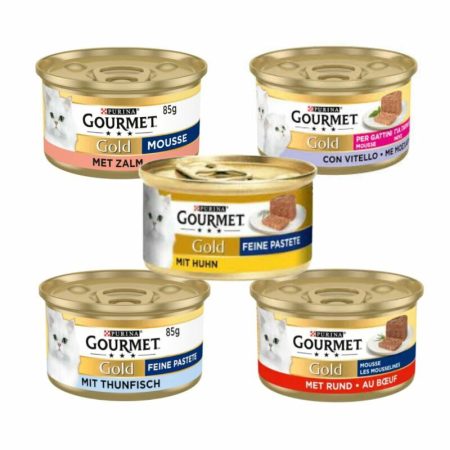 20 pièce Gourmet Gold  Mausselines Melange Poulet, salamon, boeuf, Thon 85 g