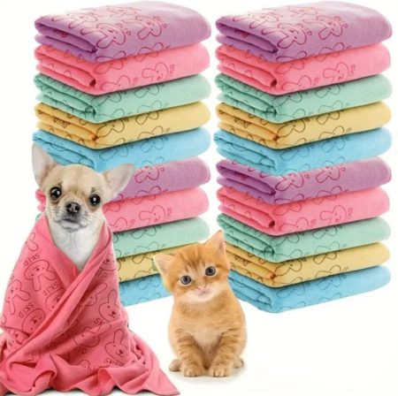 Serviette de Bain Colorée pour Animaux