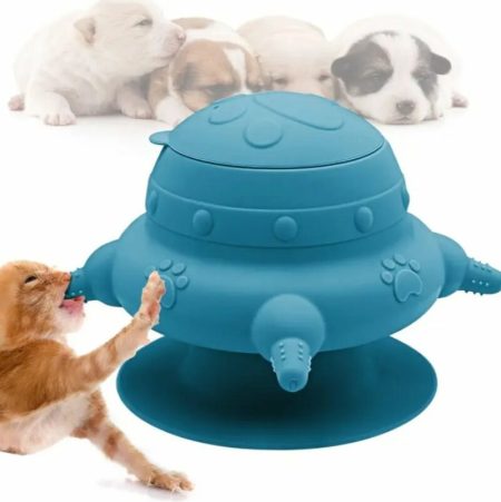 Station d’alimentation silicone multi-chatons avec 4 tétines, nourrisseur et distributeur d’eau chiens et chats