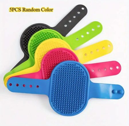Brosses de démêlage en silicone colorées pour animaux de compagnie