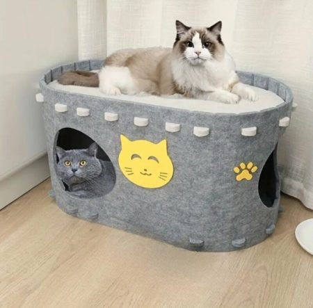 Château pour chat double couche résistant aux griffures, confortable