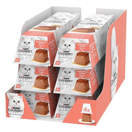 Purina Gourmet Revelations mousseline au saumon pour chat (4 × 57 gr)