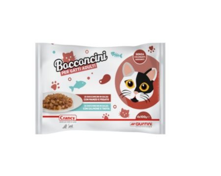 Crancy bocconcini chat salsa avec salamon  adult 4 × 100 g