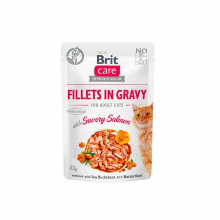 Brit Care Pochons en Sauce Pour Chat Savory Salmon (Saumon) 85 G