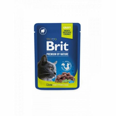 Brit premium Cat Pouches Lamb for Sterilised 100 g
