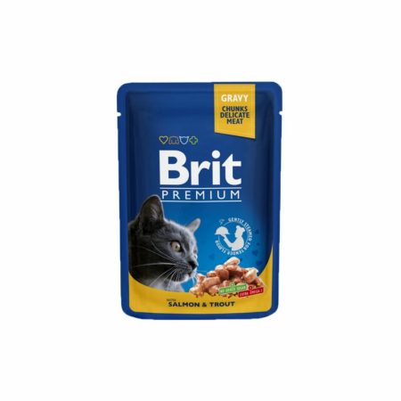 Brit Premium Cat Pouches with Salmon & Trout 100 g