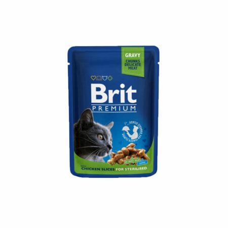Brit Premium Cat Pouches Chicken Slices for Sterilised 100 g