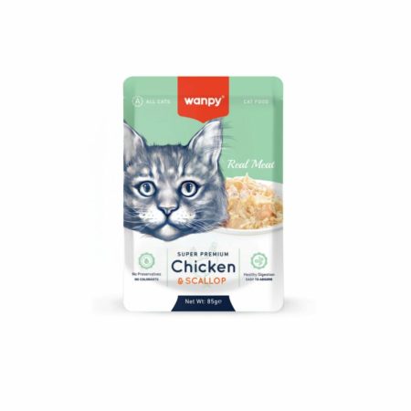 Aliment Humide Chat Filet de poulet à la gelée et pétoncles 85 g