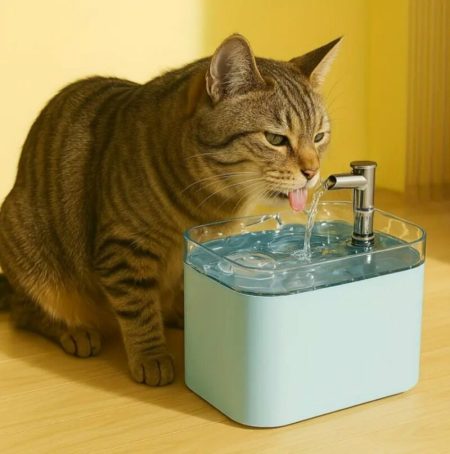 Fontaine à eau 1.5L USB inox avec filtres pour chats